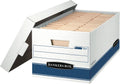 Bankers Box 12-Pack Medium-Duty File Storage Boxes. 24in Letter. FastFold | Speed through filing with FastFold setup. sturdy stacking. reinforced handles. and dependable document protection.