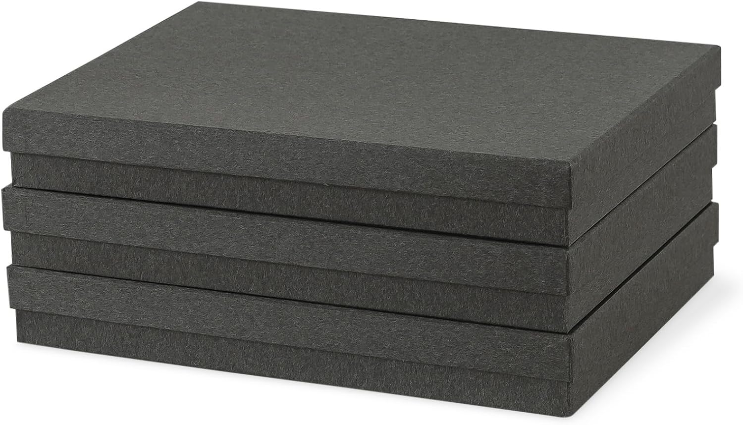 Letter Size Document Storage Boxes with Lids. Set of 3. Kraft | Flat Cardboard Paper Organizers for Letters. Files. Photos and Crafts. Stackable Office Keepsake Storage for Manuscripts
