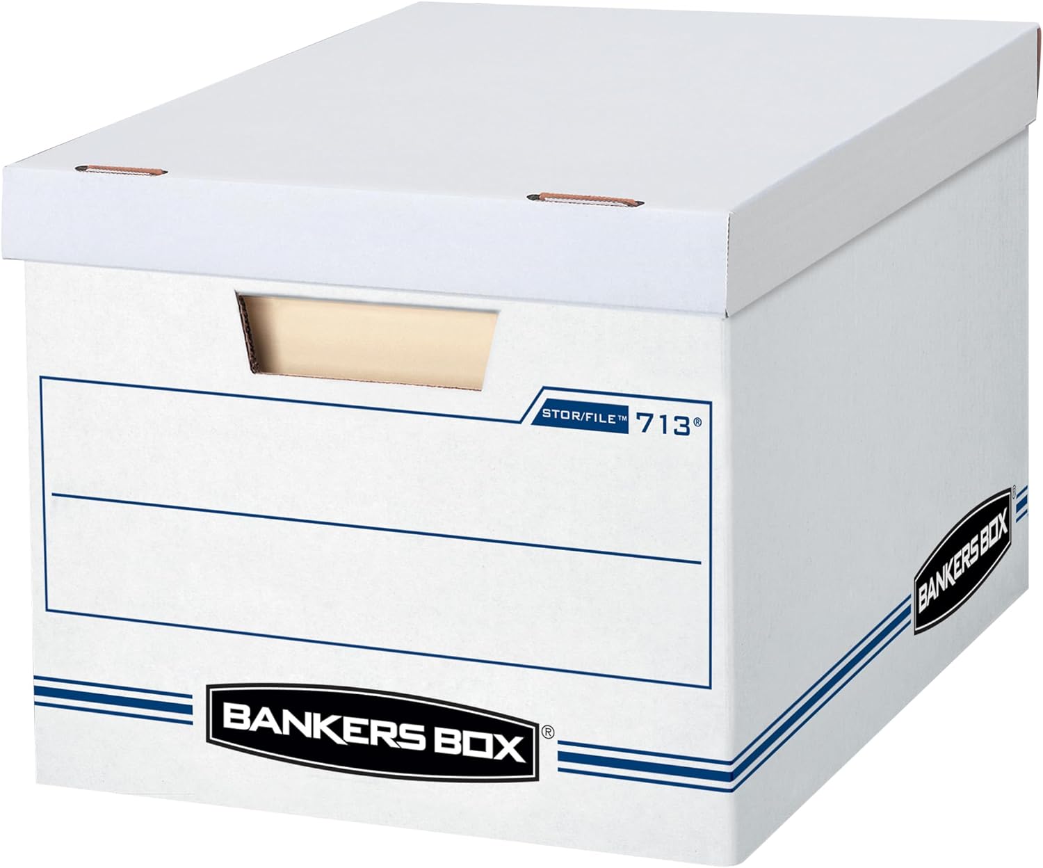 Bankers Box 12-Pack Basic-Duty File Storage Box with Lid. Letter/Legal | Tame everyday paperwork with affordable file boxes. lift-off lids. and reinforced handles for simple record storage.