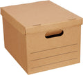 Basics Moving and Storage Boxes with Handles and Lift-Off Lids. File Storage. Collapsible. 15x10x12 in. Brown. 20-Pack