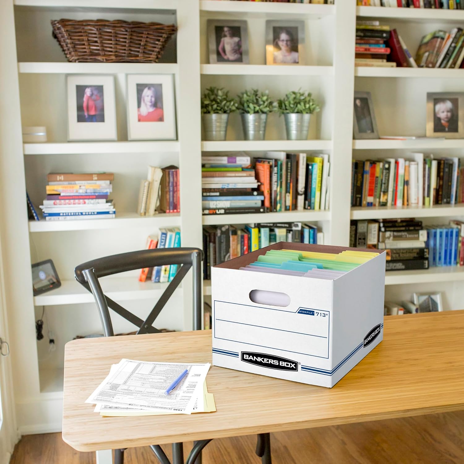 Bankers Box 12-Pack Basic-Duty File Storage Box with Lid. Letter/Legal | Tame everyday paperwork with affordable file boxes. lift-off lids. and reinforced handles for simple record storage.