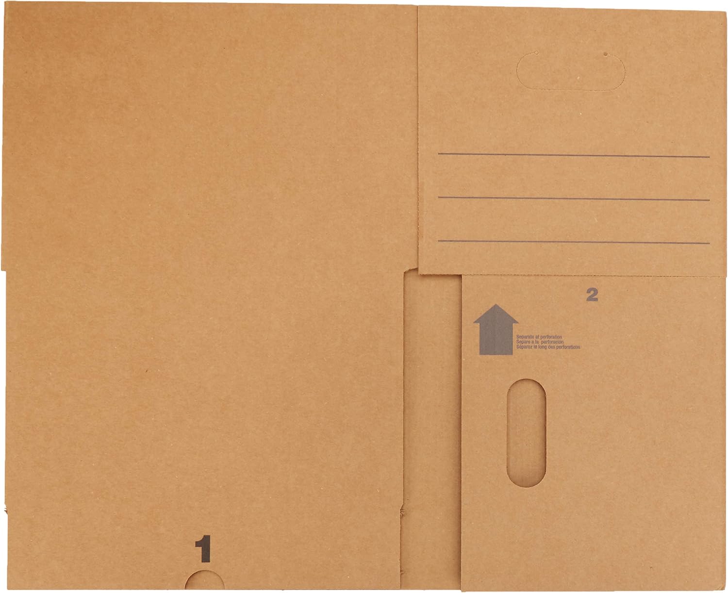Basics Moving and Storage Boxes with Handles and Lift-Off Lids. File Storage. Collapsible. 15x10x12 in. Brown. 20-Pack